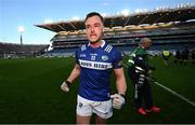 30 March 2024; Eoin Lowry of Laois celebrates after the Allianz Football League Division 4 final match between Laois and Leitrim at Croke Park in Dublin. Photo by Ramsey Cardy/Sportsfile