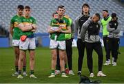 30 March 2024; Leitrim players after their side's defeat in the Allianz Football League Division 4 final match between Laois and Leitrim at Croke Park in Dublin. Photo by Ramsey Cardy/Sportsfile