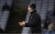 30 March 2024; Westmeath manager Dessie Dolan during the Allianz Football League Division 3 final match between Down and Westmeath at Croke Park in Dublin. Photo by Ramsey Cardy/Sportsfile