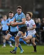 30 March 2024; Diarmuid Mangan of UCD during the annual Men’s Rugby Colours match between Dublin University and UCD at College Park in Trinity College, Dublin. Photo by Sam Barnes/Sportsfile