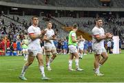 30 March 2024; Ulster players thank their supporters during the United Rugby Championship match between DHL Stormers and Ulster at DHL Stadium in Cape Town, South Africa. Photo by Shaun Roy/Sportsfile