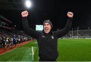 30 March 2024; Westmeath manager Dessie Dolan celebrates at the final whistle of the Allianz Football League Division 3 final match between Down and Westmeath at Croke Park in Dublin. Photo by Ramsey Cardy/Sportsfile