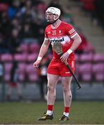 30 March 2024; Sean Kelly of Derry during the Allianz Hurling League Division 2B final match between Derry and Tyrone at the Derry GAA Centre of Excellence in Owenbeg, Derry. Photo by Ben McShane/Sportsfile