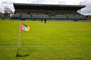 31 March 2024; A sideline flag is seen pitchside before the Allianz Hurling League Division 2A Final match between Carlow and Laois at Netwatch Cullen Park in Carlow. Photo by Ben McShane/Sportsfile