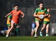 31 March 2024; Caolan McColgan of Donegal in action against Barry McCambridge of Armagh during the Allianz Football League Division 2 Final match between Armagh and Donegal at Croke Park in Dublin. Photo by Piaras Ó Mídheach/Sportsfile