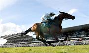 31 March 2024; Jade De Grugy, with Paul Townend up, on their way to winning the Irish Stallion Farms EBF Honeysuckle Mares Novice Hurdle on day two of the Fairyhouse Easter Festival at Fairyhouse Racecourse in Ratoath, Meath. Photo by Seb Daly/Sportsfile