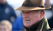 31 March 2024; Trainer Willie Mullins after sending out Captain Cody to win the Paddy Kehoe Suspended Ceilings Novice Hurdle on day two of the Fairyhouse Easter Festival at Fairyhouse Racecourse in Ratoath, Meath. Photo by Seb Daly/Sportsfile