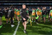 31 March 2024; Donegal joint-captain Patrick McBrearty with tthe trophy after the Allianz Football League Division 2 Final match between Armagh and Donegal at Croke Park in Dublin. Photo by Ramsey Cardy/Sportsfile