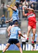 31 March 2024; Conor Doherty of Derry in action against Killian McGinnis of Dublin during the Allianz Football League Division 1 Final match between Dublin and Derry at Croke Park in Dublin. Photo by Piaras Ó Mídheach/Sportsfile