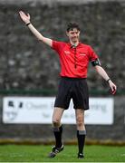 31 March 2024; Referee Conor Daly during the Allianz Hurling League Division 3B Final match between Fermanagh and Warwickshire at St Joseph's Park in Ederney, Fermanagh. Photo by Sam Barnes/Sportsfile