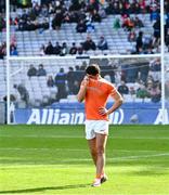 31 March 2024; Stefan Campbell of Armagh after his side's defeat in the Allianz Football League Division 2 Final match between Armagh and Donegal at Croke Park in Dublin. Photo by Piaras Ó Mídheach/Sportsfile