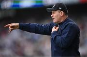 31 March 2024; Dublin manager Dessie Farrell during the Allianz Football League Division 1 Final match between Dublin and Derry at Croke Park in Dublin. Photo by Ramsey Cardy/Sportsfile