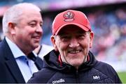 31 March 2024; Derry manager Mickey Harte after his side's victory in the Allianz Football League Division 1 Final match between Dublin and Derry at Croke Park in Dublin. Photo by Piaras Ó Mídheach/Sportsfile