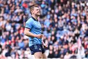 31 March 2024; Con O'Callaghan of Dublin reacts after his penalty hit the post in the penalty shoot-out of the Allianz Football League Division 1 Final match between Dublin and Derry at Croke Park in Dublin. Photo by Piaras Ó Mídheach/Sportsfile