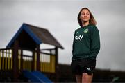 1 April 2024; Kyra Carusa poses for a portrait during a Republic of Ireland Women's media day at Castleknock Hotel in Dublin. Photo by Stephen McCarthy/Sportsfile