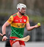 31 March 2024; Kevin McDonald of Carlow during the Allianz Hurling League Division 2A Final match between Carlow and Laois at Netwatch Cullen Park in Carlow. Photo by Ben McShane/Sportsfile