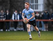 30 March 2024; Ruben Moloney of UCD during the annual Men’s Rugby Colours match between Dublin University and UCD at College Park in Trinity College, Dublin. Photo by Sam Barnes/Sportsfile