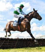 31 March 2024; Borora River, with Eoin Walsh up, during the Ryan's Cleaning Maiden Hurdle on day two of the Fairyhouse Easter Festival at Fairyhouse Racecourse in Ratoath, Meath. Photo by Seb Daly/Sportsfile