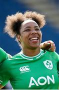 31 March 2024; Grace Moore of Ireland before the Women's Six Nations Rugby Championship match between Ireland and Italy at the RDS Arena in Dublin. Photo by Harry Murphy/Sportsfile
