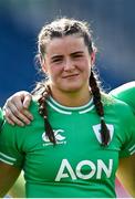 31 March 2024; Katie Corrigan of Ireland before the Women's Six Nations Rugby Championship match between Ireland and Italy at the RDS Arena in Dublin. Photo by Harry Murphy/Sportsfile