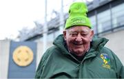 30 March 2024; Leitrim supporter Sean Flynn, from Drumkeeran in Leitrim, before the Allianz Football League Division 4 final match between Laois and Leitrim at Croke Park in Dublin. Photo by Shauna Clinton/Sportsfile