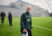 1 April 2024; Lily Agg during a Republic of Ireland Women's training session at the Sport Ireland National Indoor Arena on the Sport Ireland Campus in Dublin. Photo by Stephen McCarthy/Sportsfile