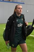 1 April 2024; Abbie Larkin during a Republic of Ireland Women's training session at the Sport Ireland National Indoor Arena on the Sport Ireland Campus in Dublin. Photo by Stephen McCarthy/Sportsfile
