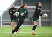 1 April 2024; Tyler Toland during a Republic of Ireland Women's training session at the Sport Ireland National Indoor Arena on the Sport Ireland Campus in Dublin. Photo by Stephen McCarthy/Sportsfile