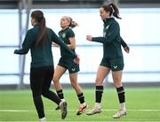 1 April 2024; Anna Patten during a Republic of Ireland Women's training session at the Sport Ireland National Indoor Arena on the Sport Ireland Campus in Dublin. Photo by Stephen McCarthy/Sportsfile