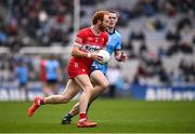 31 March 2024; Conor Glass of Derry in action against Brian Fenton of Dublin during the Allianz Football League Division 1 Final match between Dublin and Derry at Croke Park in Dublin. Photo by Ramsey Cardy/Sportsfile