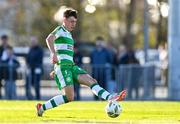 1 April 2024; Darragh Burns of Shamrock Rovers shoots to score his side's first goal during the SSE Airtricity Men's Premier Division match between Waterford and Shamrock Rovers at the Regional Sports Centre in Waterford. Photo by Tyler Miller/Sportsfile