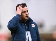 1 April 2024; Sligo Rovers manager John Russell after his side's defeat in the SSE Airtricity Men's Premier Division match between St Patrick's Athletic and Sligo Rovers at Richmond Park in Dublin. Photo by Harry Murphy/Sportsfile