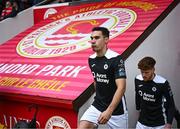 1 April 2024; Max Mata of Sligo Rovers walks out before the SSE Airtricity Men's Premier Division match between St Patrick's Athletic and Sligo Rovers at Richmond Park in Dublin. Photo by Harry Murphy/Sportsfile
