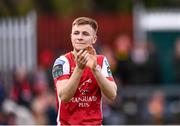 1 April 2024; Brandon Kavanagh of St Patrick's Athletic after his side's victory in the SSE Airtricity Men's Premier Division match between St Patrick's Athletic and Sligo Rovers at Richmond Park in Dublin. Photo by Harry Murphy/Sportsfile