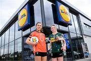 2 April 2024; In attendance at a photocall ahead of the 2024 Lidl Ladies National Football League Finals are Armagh captain Clodagh McCambridge and Kerry captain Niamh Carmody. The Divisions 3 and 4 Finals will be played at Grant Heating St Brendan’s Park, Birr, next Saturday, April 6, followed by the Divisions 1 and 2 Finals at Croke Park next Sunday, April 7. Photo by David Fitzgerald/Sportsfile