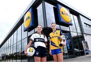 2 April 2024; In attendance at a photocall ahead of the 2024 Lidl Ladies National Football League Finals are Roscommon captain Ellen Irwin and Clare captain Caoimhe Harvey. The Divisions 3 and 4 Finals will be played at Grant Heating St Brendan’s Park, Birr, next Saturday, April 6, followed by the Divisions 1 and 2 Finals at Croke Park next Sunday, April 7. Photo by David Fitzgerald/Sportsfile