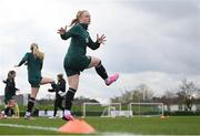 2 April 2024; Amber Barrett during a Republic of Ireland Women's training session at the FAI National Training Centre in Abbotstown, Dublin. Photo by Stephen McCarthy/Sportsfile