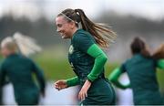 2 April 2024; Abbie Larkin during a Republic of Ireland Women's training session at the FAI National Training Centre in Abbotstown, Dublin. Photo by Stephen McCarthy/Sportsfile