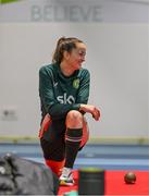 2 April 2024; Anna Patten during a Republic of Ireland Women's prehab session at the Sport Ireland Institute on the Sport Ireland Campus in Dublin. Photo by Stephen McCarthy/Sportsfile