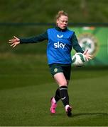 2 April 2024; Amber Barrett during a Republic of Ireland Women's training session at the FAI National Training Centre in Abbotstown, Dublin. Photo by Stephen McCarthy/Sportsfile