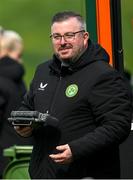2 April 2024; Performance analyst Martin Doyle during a Republic of Ireland Women's training session at the FAI National Training Centre in Abbotstown, Dublin. Photo by Stephen McCarthy/Sportsfile