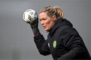 2 April 2024; Assistant coach Emma Byrne during a Republic of Ireland Women's training session at the FAI National Training Centre in Abbotstown, Dublin. Photo by Stephen McCarthy/Sportsfile