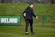 2 April 2024; Assistant coach Rhys Carr during a Republic of Ireland Women's training session at the FAI National Training Centre in Abbotstown, Dublin. Photo by Stephen McCarthy/Sportsfile