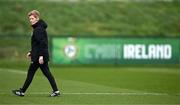 2 April 2024; Head coach Eileen Gleeson during a Republic of Ireland Women's training session at the FAI National Training Centre in Abbotstown, Dublin. Photo by Stephen McCarthy/Sportsfile