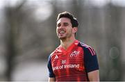 3 April 2024; Joey Carbery during Munster rugby squad training at University of Limerick in Limerick. Photo by Piaras Ó Mídheach/Sportsfile