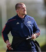 3 April 2024; Head coach Graham Rowntree during Munster rugby squad training at University of Limerick in Limerick. Photo by Piaras Ó Mídheach/Sportsfile