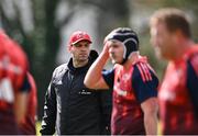 3 April 2024; Defence coach Denis Leamy during Munster rugby squad training at University of Limerick in Limerick. Photo by Piaras Ó Mídheach/Sportsfile