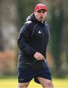 3 April 2024; Defence coach Denis Leamy during Munster rugby squad training at University of Limerick in Limerick. Photo by Piaras Ó Mídheach/Sportsfile