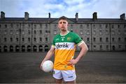 3 April 2024; Lee Pearson of Offaly poses for a portrait at the launch of the 2024 Leinster GAA Senior Football Championship, in the National Museum of Ireland Dublin. Photo by Brendan Moran/Sportsfile
