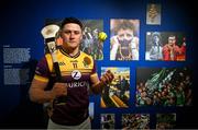 3 April 2024; Lee Chin of Wexford poses for a portrait at the 'GAA; People, Objects & Stories' exhibition during the launch of the 2024 Leinster GAA Senior Hurling Championship in the National Museum of Ireland in Dublin. Photo by Brendan Moran/Sportsfile
